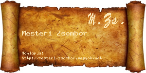 Mesteri Zsombor névjegykártya
