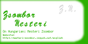 zsombor mesteri business card